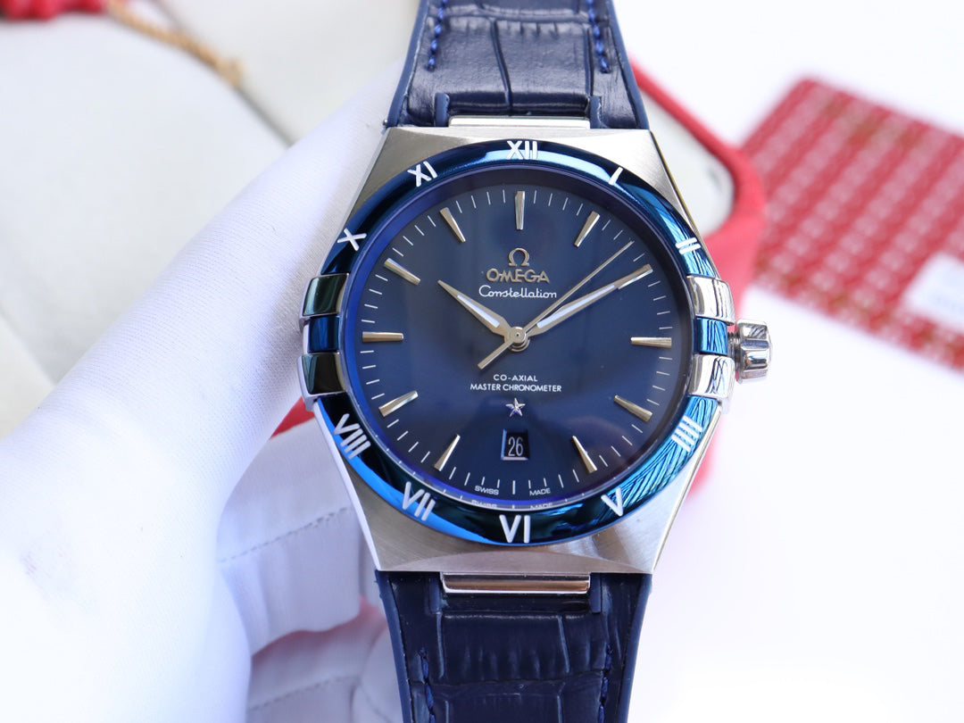 Omega Constellation series automatic winding watch, diameter 41 mm.