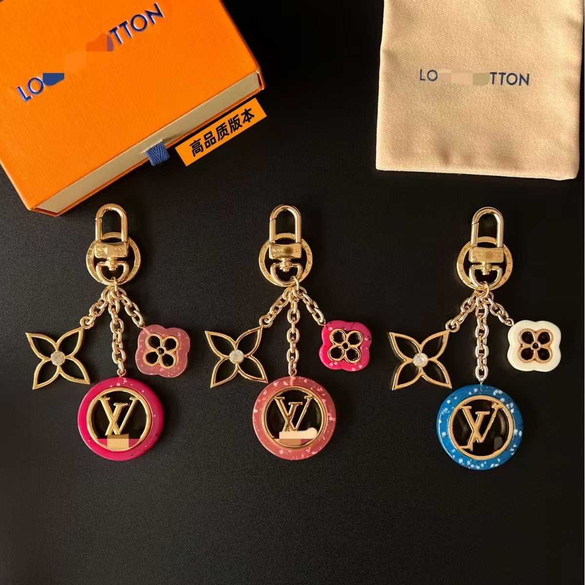 LV bag charm